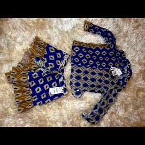 Two piece button up with skirt